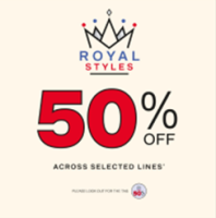 50% off selected lines